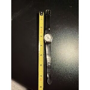 Works TIME Magazine Vintage Women's Watch New Battery Leather Band 26mm Fit 7.5